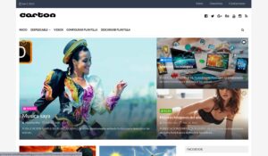 Carton – Plantilla para Noticias, Farándula en Blogger